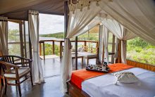 In Naara Eco Lodge in Chidenguele heeft u een prachtig uitzicht op het meer vanuit uw luxe safaritent