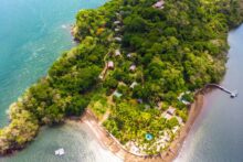 Een uniek glamping hotel op een klein eilandje in de schilderachtige Golf van Nicoya in Costa Rica